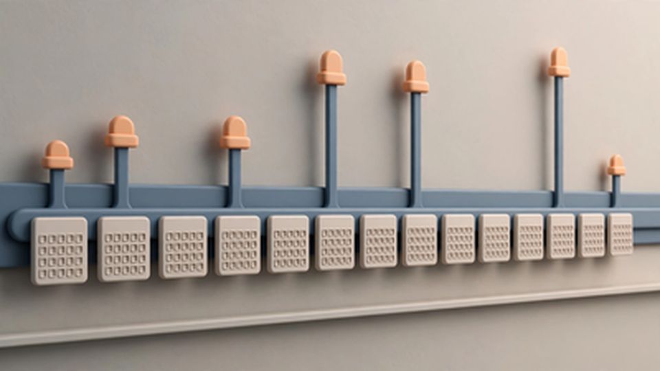 Calendar timeline with milestone markers showing permit validity periods